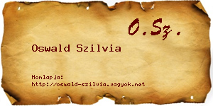 Oswald Szilvia névjegykártya